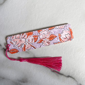 Sample Lilac Floral Bookmark BLANK