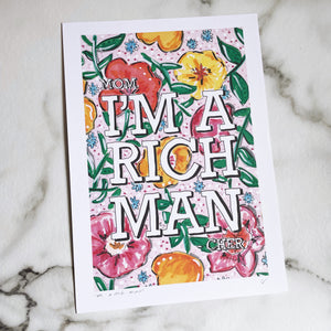 A4 Mom, I am a Rich Man Cher print