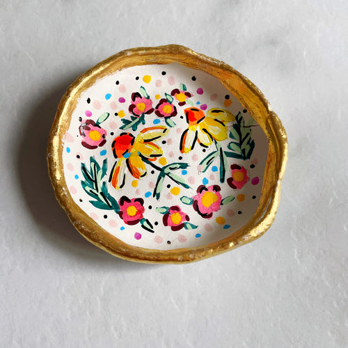 Mini Hand Made Trinket Dish (Daisy floral)