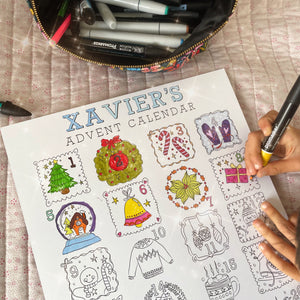 Personalised Colouring in Advent Calendar
