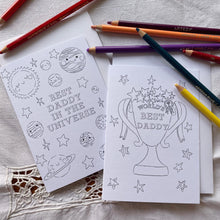 Personalised colouring in Father's Day Cards