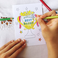 Personalised colouring in Father's Day Cards