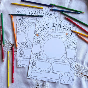 Personalised My 'DADDY' Colouring print