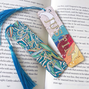 Personalised Wooden Bookmark ( NEW & More Patterns available)