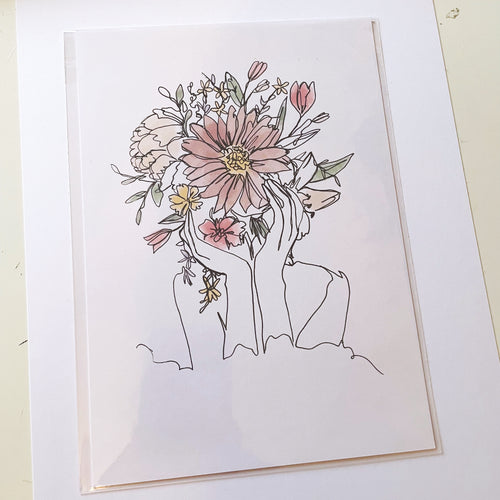 A5 Head Of Flowers print