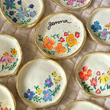 Personalised Yellow/Lilac Floral Trinket Dish
