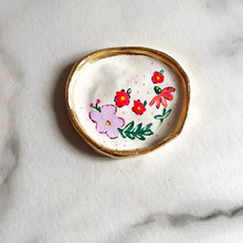 Personalised Red/Lilac Floral Trinket Dish