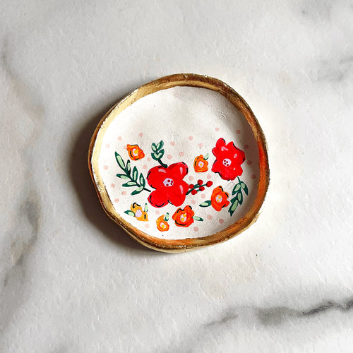 Personalised Red/Orange Trinket Dish