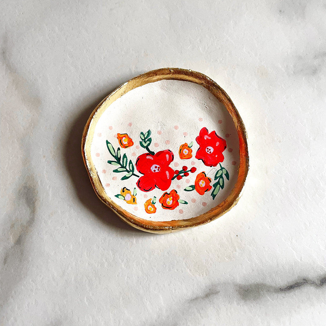 Personalised Red/Orange Trinket Dish