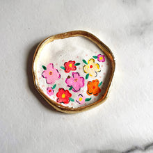 Personalised Pink/orange Floral Trinket Dish