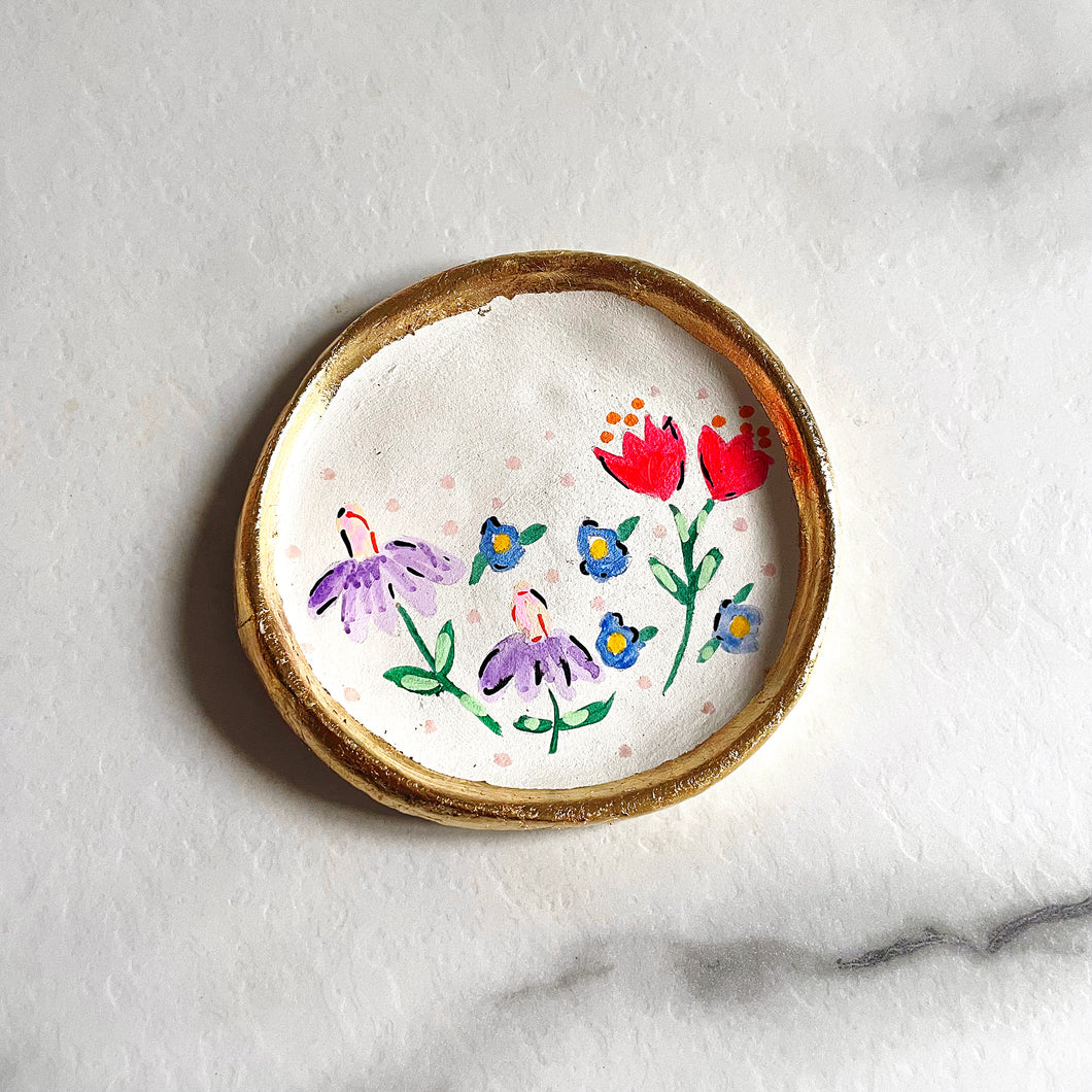 Personalised Lilac Daisy Trinket Dish