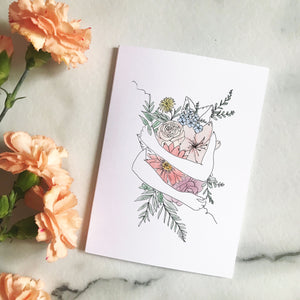 Floral Hug Card