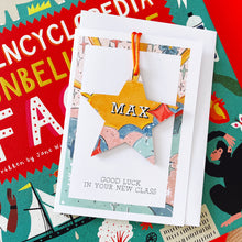 Personalised Back to School Wooden Star Decoration cards