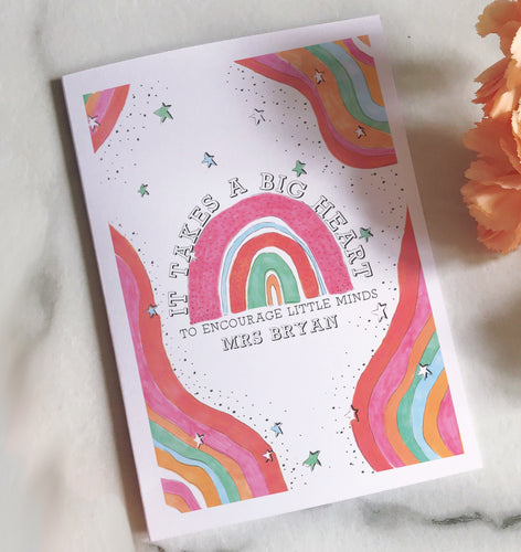 Personalised It Takes Big Heart card