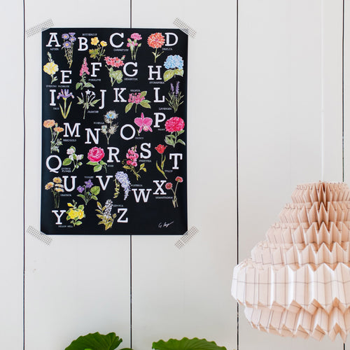 Floral ABC poster