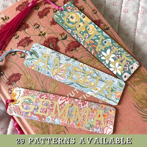Personalised Wooden Bookmark ( NEW & More Patterns available)
