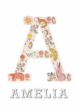 Personalised Blush Fairytale Theme Letter Print