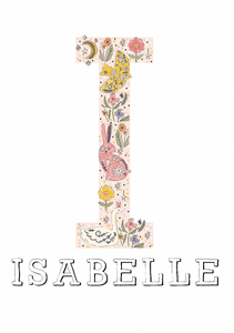 Personalised Blush Fairytale Theme Letter Print