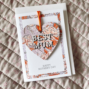 Personalised 'Best' Wooden Heart Decoration Cards