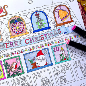 NEW Personalised Colouring in Advent Calendar House Design