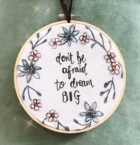 Dream Big Hoop Girl Friday Embroidery Collaboration