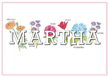 Floral Personalised Name Print