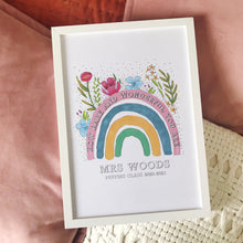 Personalised How Rare and Wonderful Rainbow Teacher Print