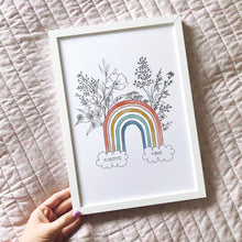 Positive Vibes Rainbow Line Drawing