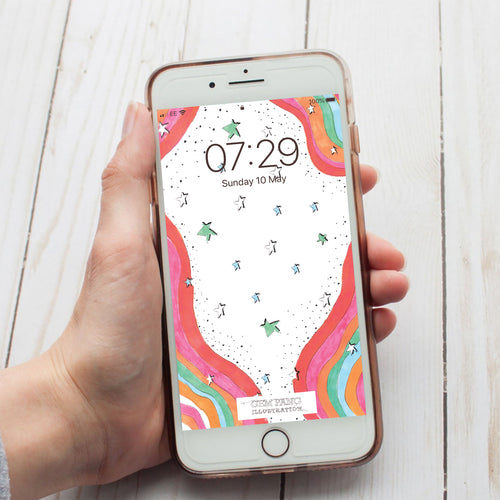 RainBow Stars Phone Wallpaper Download