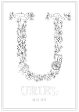 Line Drawing 'U' Print