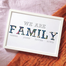 Floral We are Family Personalised Print
