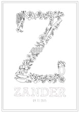 Line Drawing 'Z' Print