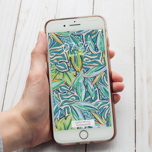 Tropical Leaves Phone Wallpaper Downoad